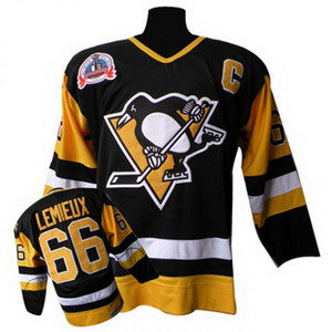 Pittsburgh Penguins 66 MARIO LEMIEUX CCM 1992 Black