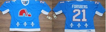NHL Quebec Nordiques #21 Sky Blue Jersey