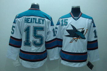 San Jose Sharks 15 heatley white Jerseys
