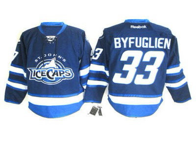 St. Johns IceCaps 33 Byfuglien blue jersey