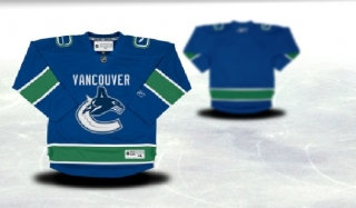 Vancouver Canucks Youth blue Jersey (Blank or Customized)
