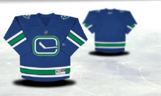 Vancouver Canucks Youth blue Third Jersey (Blank or Customized)