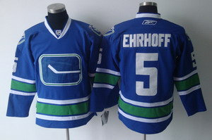 Vancouver Canucks 5 Ehrhoff Blue Jerseys 3RD