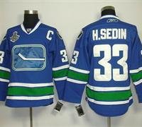 KIDS Vancouver Canucks 33 H.Sedin Blue Jersey 3rd