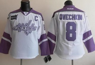 Women Washington Capitals 8 A.Ovechkin red jerseys