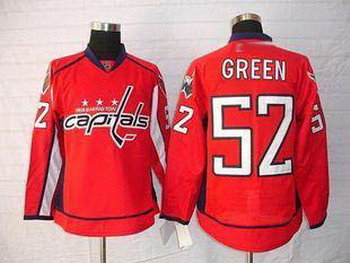 Washington Capitals No.52 GREEN Red NHL  Jersey