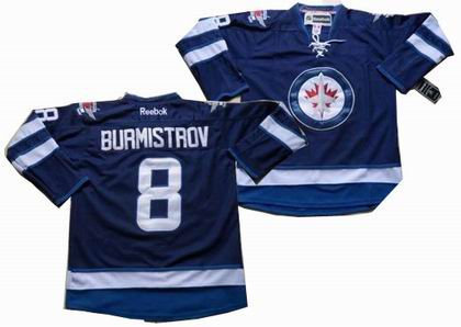 2012 Winnipeg Jets 8 burmistrov dark blue jerseys