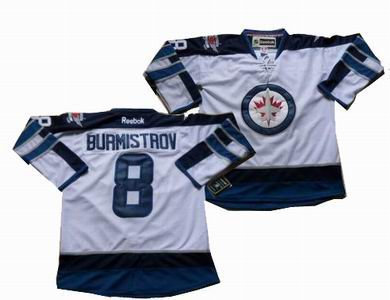 2012 Winnipeg Jets 8 burmistrov white jerseys