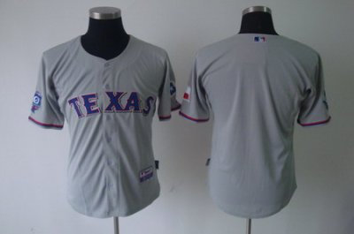 Texas Rangers Blank 2012 Cool Base Grey Jersey 40th Anniversary Patch Texas Rangers Blank 2012 Cool Base Grey Jersey 40th Anniversary Patch