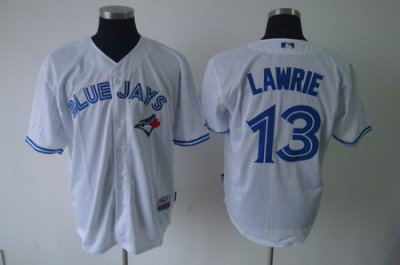 2012 Toronto Blue Jays #13 Brett Lawrie White cool base jersey 2012 Toronto Blue Jays #13 Brett Lawrie White cool base jersey