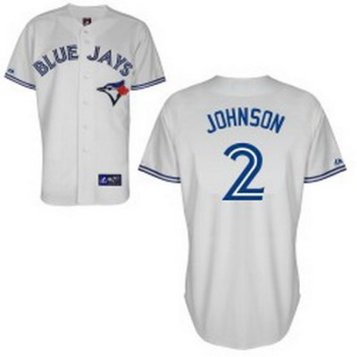 Toronto Blue Jays Johnson #2 whiteHome Jersey Toronto Blue Jays Johnson #2 whiteHome Jersey