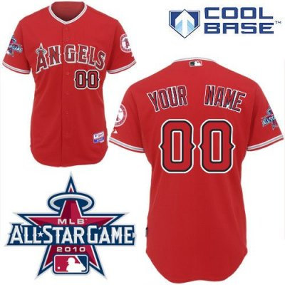 Customized Los Angeles Angels of Anaheim Jersey Red Cool Base 2010 All Star Patch Baseball Jersey