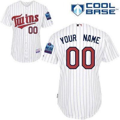 Customized Minnesota Twins Jersey White Home Cool Base Baseball Jersey