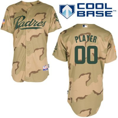 Customized San Diego Padres Jersey Desert Camouflage Cool Base Baseball Jersey
