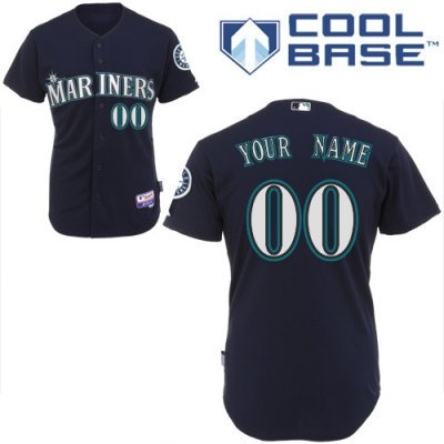 Customized Seattle Mariners Jersey Blue Cool Base Baseball Jersey