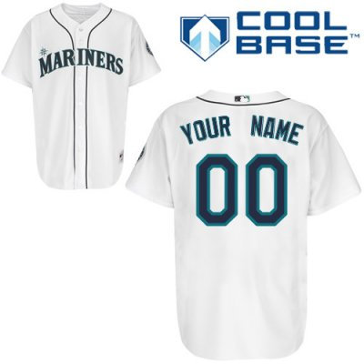 Customized Seattle Mariners Jersey White Home Cool Base Baseball Jersey