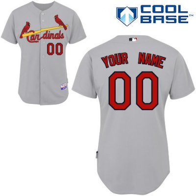 Customized St Louis Cardinals Jersey Grey Road Cool Base Baseball Jersey