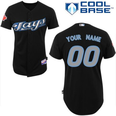 Customized Toronto Blue Jays Jersey Black Cool Base Baseball Jersey