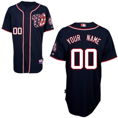 Customized Washington Nationals Jersey Black 2011 Cool Base Baseball Jersey
