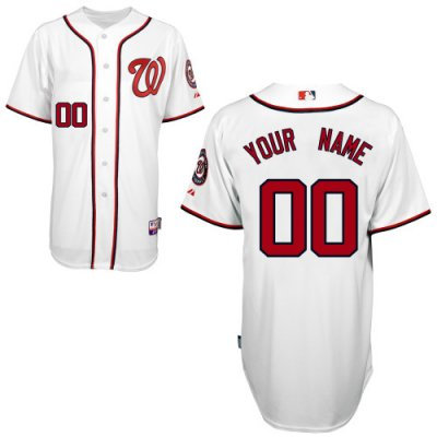 Customized Washington Nationals Jersey White 2011 Home Cool Base Baseball Jersey