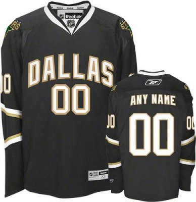 Customized Dallas Stars Jersey Black Home Man  Jersey