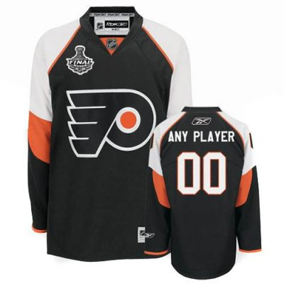 Customized Philadelphia Flyers Jersey Black Third Man With Stanley Cup Finals Patch  Jersey