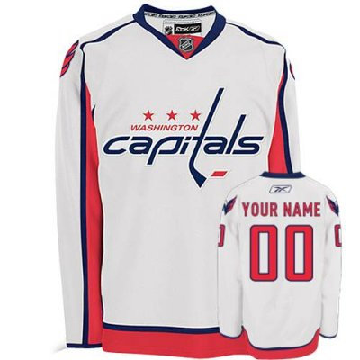 Customized Washington Capitals Jersey White Road Man  Jersey