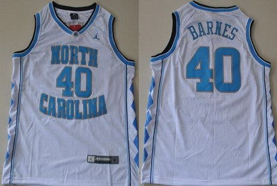 North Carolina 40 Tar Heels Harrison Barnes #40 White College Basketball Jersey