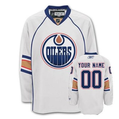Customized Edmonton Oilers Jersey White Road Man  Jersey
