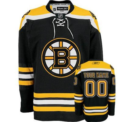 Boston Bruins Black Customized  Jersey