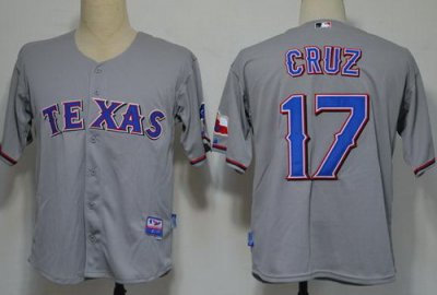 Texas Rangers 17 cruz Grey Cool Base MLB Jerseys Texas Rangers 17 cruz Grey Cool Base MLB Jerseys