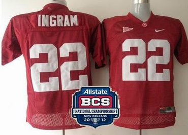 NCAA 2012 BCS National Championship PATCH Alabama Crimson TIDE 22 INGRAM red