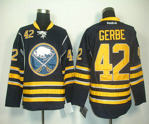 Buffalo Sabres 42 gerbe dark blue nhl jerseys Buffalo Sabres 42 gerbe dark blue nhl jerseys