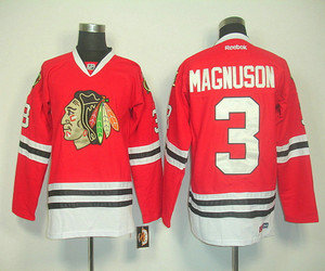 Chicago Blackhawks 3 Magnuson Red nhl jerseys