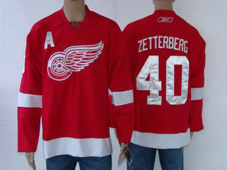 NHL Jerseys Detoit Red Wings 40 Henrik Zetterberg Red