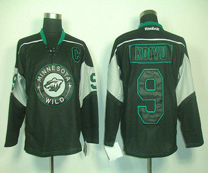 Minnesota Wild 9 Koiyu black ice nhl jerseys