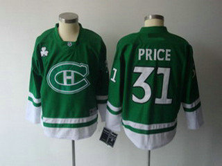 NHL jerseys 2011 St Pattys Day Montreal Canadiens 31 Price Green Jerseys