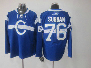 NHL Jerseys Montreal Canadiens 76 Subban blue