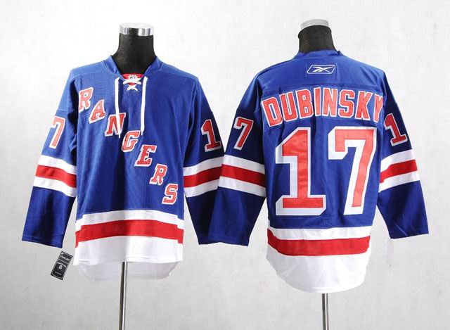 Reebok NHL jerseys NY Rangers 17 DUBINSKY blue