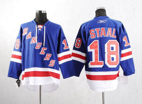 Reebok NHL jerseys NY Rangers 18 STAAL blue