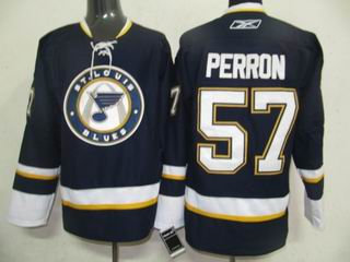 Reebok St. Louis Blues 57 Perron Blue Third Jersey(3rd)