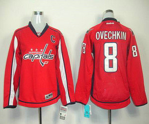 women nhl jerseys washington capitals #8 alex ovechkin red(C)