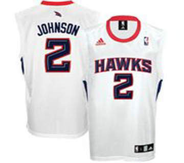 Atlanta Hawks #2 Joe Johnson White Replica Basketball adidas Jerseys