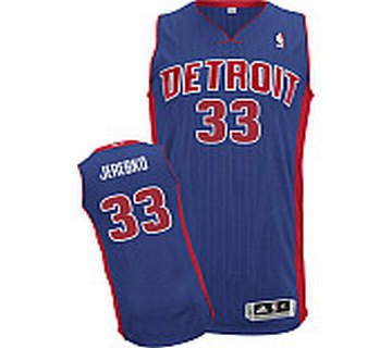 Detriot Pistons 33# Jonas Jerebko Revolution 30 Authentic blue Jersey