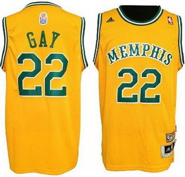 Memphis Grizzlies Tams 22 Rudy Gay ABA Hardwood Classic Swingman Jersey