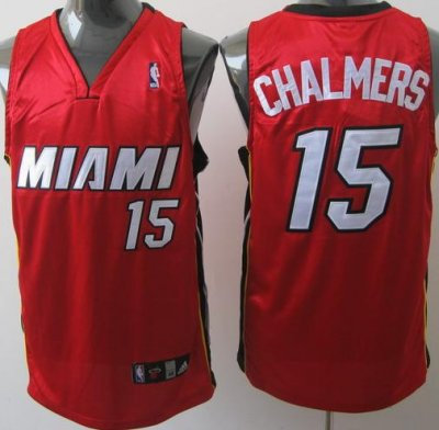Miami Heat 15 Mario Chalmers Red Jerseys