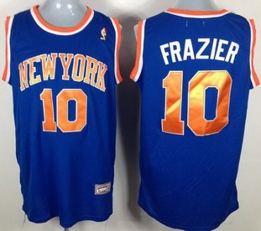 New York Knicks #10 Walt Frazier Soul Swingman Blue Jerseys