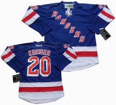 New York Rangers #20 Chris Kreider blue jersey
