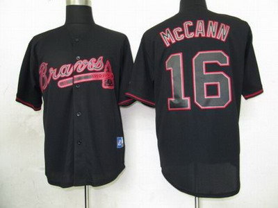 Atlanta Braves #16 Brian McCann black jerseys Atlanta Braves #16 Brian McCann black jerseys