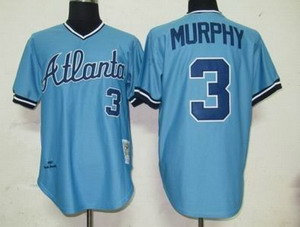 Atlanta Braves 3 Murphy Light Blue Throwback